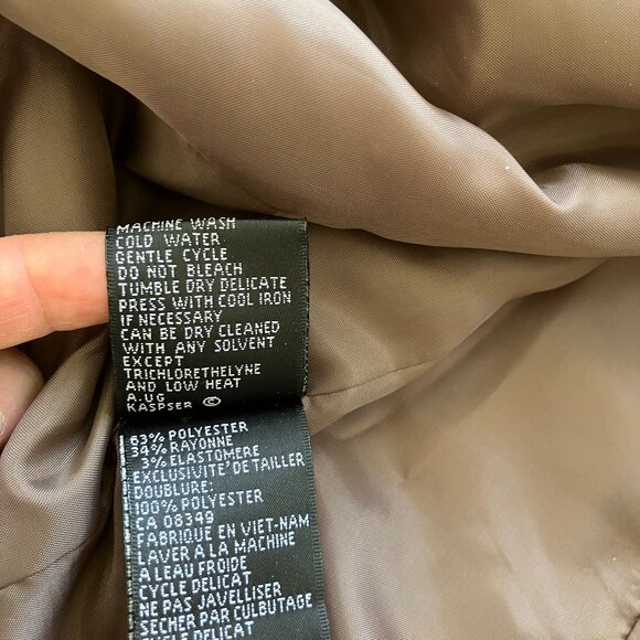 Kasper Brown Plaid Blazer Equestrian Jacket Contrast Collar Pockets Women's 16W - Picture 6 of 8